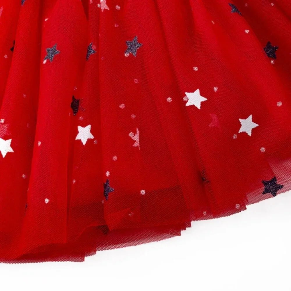 Boutique 4th of July in USA Flag Girls Tutu Skirt Outfit